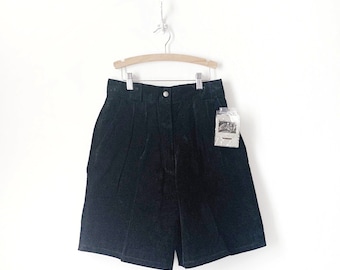 Vintage NOS 90s High Waist Leather Shorts