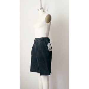 Vintage NOS 90s High Waist Leather Shorts image 7