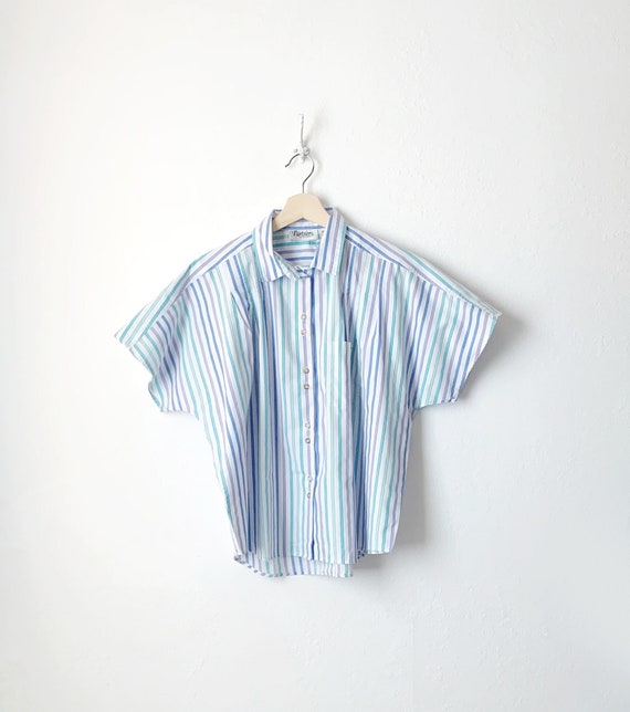 Vintage 70s Oversized Striped Top