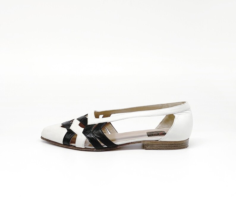 Vintage Maud Frizon Cut Out Two Tone Slip On Flats image 2