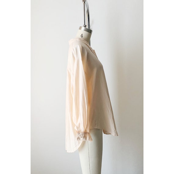 Vintage Oversized Button Down Sheer Blouse. - image 9