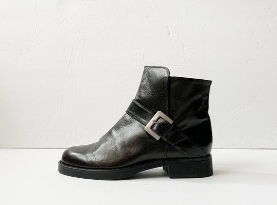 1990s Cole Haan Buckle Chelsea Ankle Boots