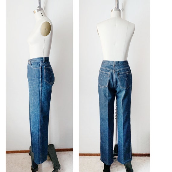 Vintage 70s Calvin Klein High Waist Jeans Made in… - image 5