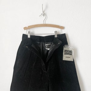 Vintage NOS 90s High Waist Leather Shorts image 2