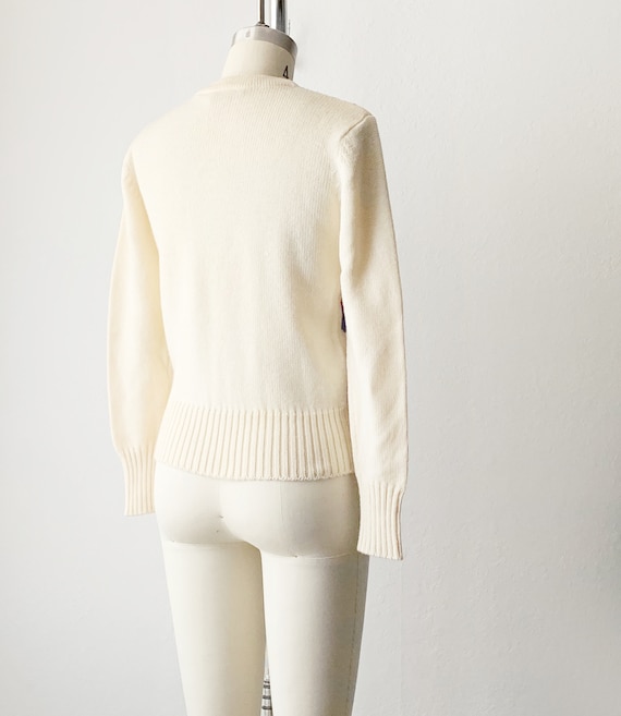 Vintage 1970s Geometric Crew Neck Pullover Sweater - image 5