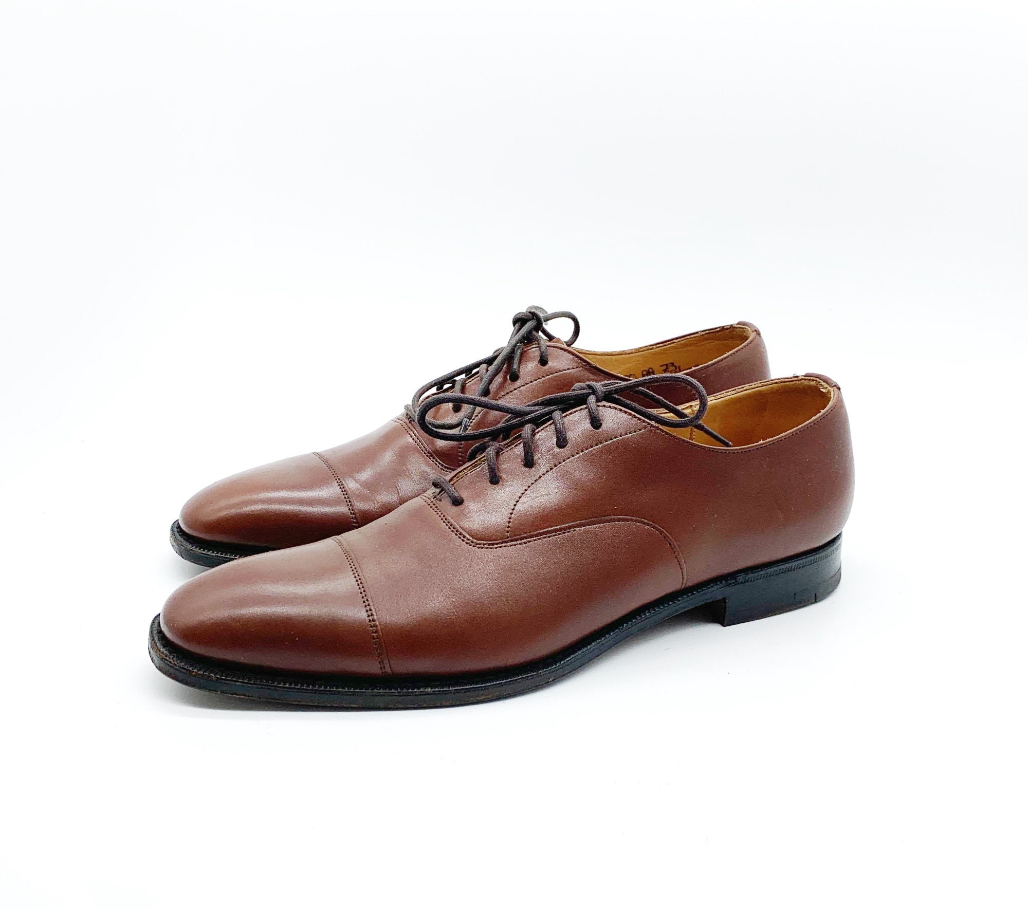 Vintage Church's Shoes Walnut Brown Leather Men's Oxford Vintage Church's Shoes Walnut Brown Leather Men's Oxford