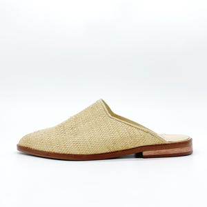 MIA Pointed Toe Straw Mules Flats Shoes