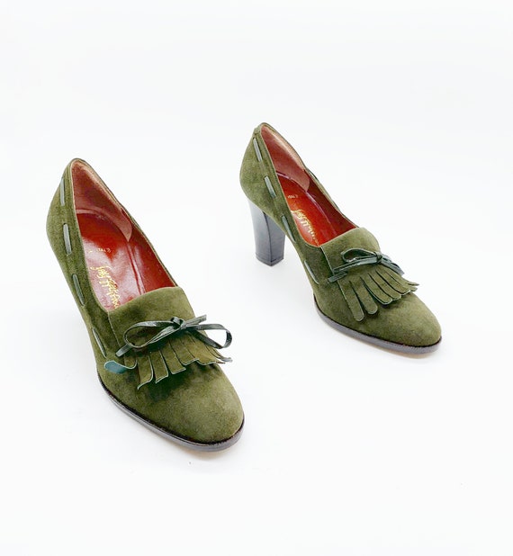 Vintage 60s Saks Fifth Avenue Fringe Loafers Plat… - image 5