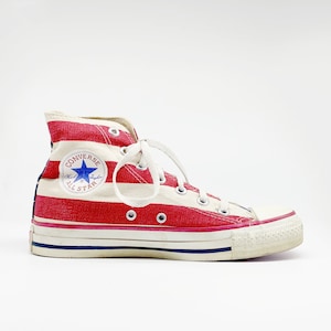 Vintage 90s Converse Chuck Taylor All Star American Flag Hi Top Made in U.S.A.