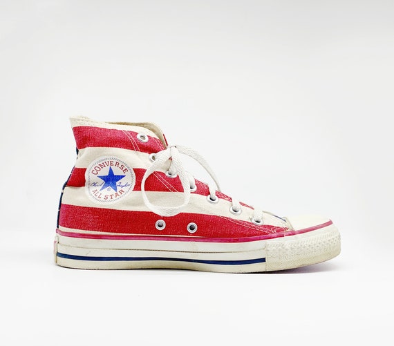 Vintage 90s Converse Chuck Taylor All Star American Flag Hi  display picture 3