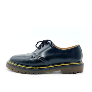 Vintage Dr. Martens Schwarze Leder Oxford Schuhe Made in England Größe 6UK