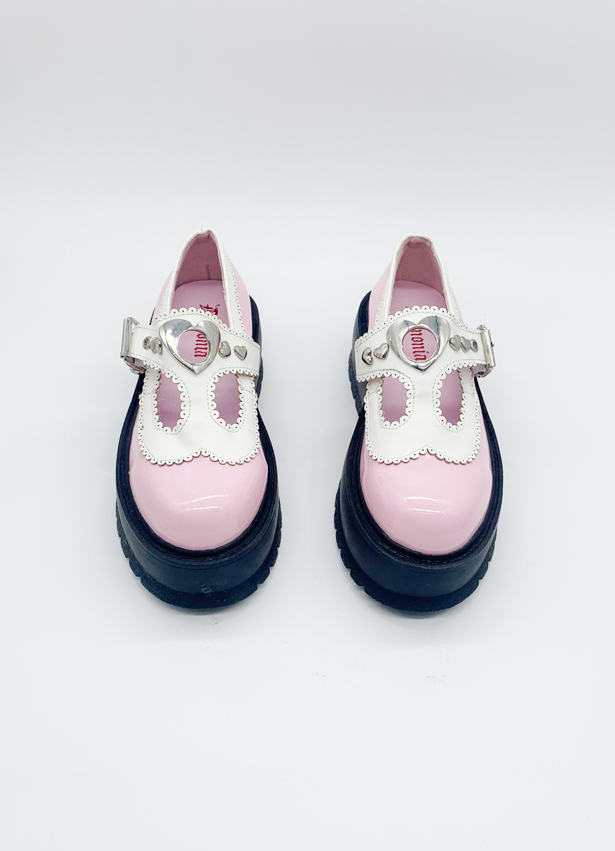 Y2K Demonia Pink Heart Mary Jane Platforms - Etsy