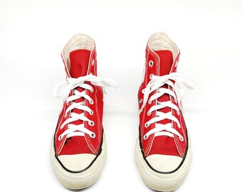 Vintage 90s Red Converse Chuck Taylor All Star Hi Top Made Vintage 90s Red Converse Chuck Taylor All Star Hi Top Made