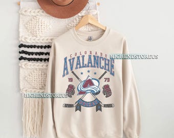 Colorado Avalanche Sweatshirt | Colorado Avalanche Merch | Vintage Colorado Hockey shirt | Personalized Colorado hockey tee | Hockey Gift