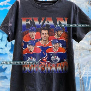 Evan Bouchard Shirt Ice Hockey American Professional Hockey Championship Sport Merch Vintage Sweatshirt Hoodie Graphic Tee Gift Fans