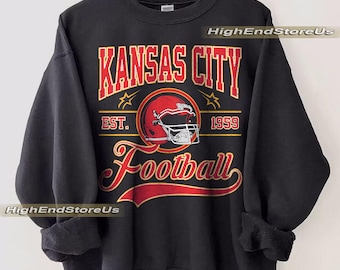 Vintage Kansas City Football sweatshirt, Football shirt,Kansas City football tshirt , Game day Football,American football, Game Day apparel