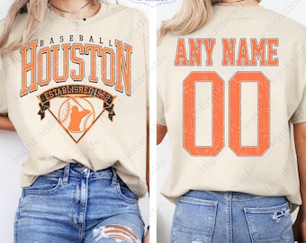 Customized  Houston  shirt,  baseball Tee, Funny Baseball t-shirt, Houston baseball Tee, Custom baseball mom, Baseball Gift tee