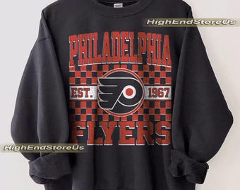 Sweatshirt Philadelphia Flyer, Vintage hockeyshirt Philadelphia, Philadelphia Hockey Crewneck, Jeugdtrui Flyers Hockey, Cadeau hockeyfan
