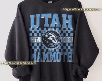 Utah Mammoth Sweatshirt, Vintage Utah hockey shirt, Utah Hockey Crewneck, Mammoth Hockey youth sweater, Hockey Fan gift