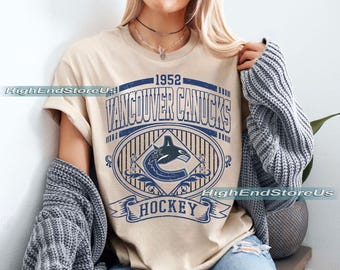 Vancouver Canuck tshirt, Vintage Canuck tshirt, Vancouver Hockey Fan shirt, Custom player hockey, Canuck Sweatshirt, Custom hockey tee