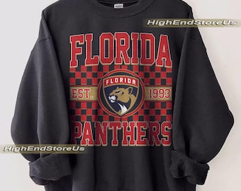 Florida Panther Sweatshirt, Vintage Florida hockey shirt, Florida Hockey Crewneck, Panthers Hockey youth sweater, Hockey Fan gift