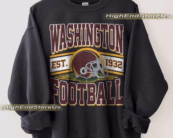 Vintage Washington Football  Sweatshirt, Retro Style Game Day Crewneck, Unisex Sports Pullover, Classic Evergreen State Fan Apparel Gift