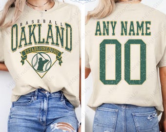 Customized Oakland  shirt,  baseball Tee, Funny Baseball t-shirt, Oakland baseball Tee, Custom baseball mom, Baseball Gift tee