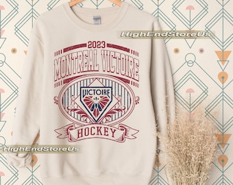 Montréal Victoire Vintage Hockey Sweatshirt | 90s Retro Women Hockey Tee | PWHL Hockey Shirt | Hockey Fan Gift