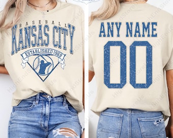Customized  Kansas City  shirt,  baseball Tee, Funny Baseball t-shirt, Kansas City baseball Tee, Custom baseball mom, Baseball Gift tee