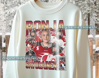 Vintage Ronja Savolainen koszulka hokejowa, damska koszulka hokejowa Vintage, koszula retro, koszulka dzień gry, Ronja Savolainen kobiety hokej