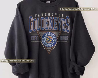 Vintage Vancouver Goldeneyes Sweatshirt,  Goldeneyes Crewneck, Vancouver Hockey shirt, Hockey Women Sweatshirt, Retro Goldeneyes Sweater