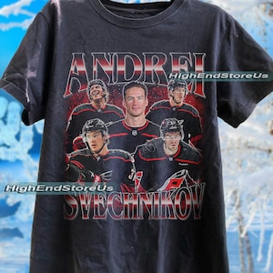 Andrei Svechnikov Carolina Eishockey Merch Shirt, Hurricanes Vintage 90er Jahre Bootleg Sweatshirts, Hockey American Eras Tour Fan