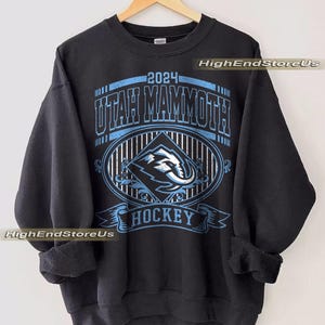Vintage Utah Mammoth Ice Hockey Crewneck Sweatshirt, Custom Hockey Sweatshirt, Gifts for Utah fans , Unisex , Tee ,Trending