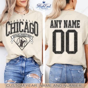 Kundenspezifische Chicago-T-Shirt, Baseball-T-Stück, lustiges Baseball-T-Shirt, Chicago-Baseball-T-Stück, kundenspezifische Baseballmutter, Baseball-Geschenk-T-Stück