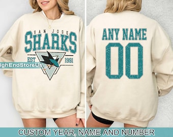 San Jose Sharks Vintage 90s Chalk Line Satin Bomber Jacket - NHL