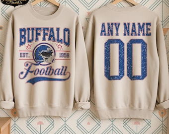 Personalized Buffalo Football Sweatshirt, Buffalo Football tshirt, Buffalo football Tee, Custom Football Shirt, Football Number Shirt
