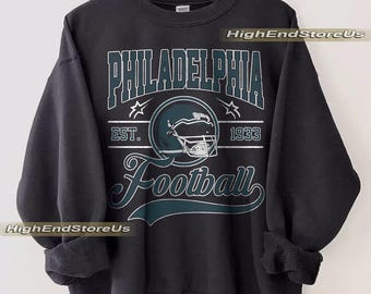 ヴィンテージ フィラデルフィア フットボール スウェットシャツ、フットボール シャツ、フィラデルフィア フットボール Tシャツ、試合日フットボール、アメリカンフットボール、試合日アパレル