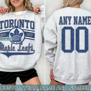 Vintage Toronto Maple Leafs Sweatshirt, Retro Toronto Shirt, Toronto Hockey-Fan-Shirt, Toronto Sweatshirt, benutzerdefinierte Hockey-T-Shirt