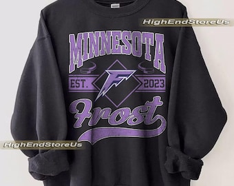 Vintage Minnesota Frost Sweatshirt, Vintage Frost shirt, Minnesota Hockey Women Sweater, Hockey Women Sweatshirt, Frost Sweatshirt