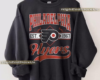 Sweatshirt Philadelphia Flyer, Vintage hockeyshirt Philadelphia, Philadelphia Hockey Crewneck, Jeugdtrui Flyers Hockey, Cadeau hockeyfan
