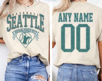 Customized Seattle  shirt,  baseball Tee, Funny Baseball t-shirt, Seattle baseball Tee, Custom baseball mom, Baseball Gift tee