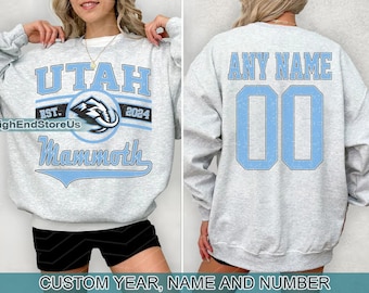 Sudadera vintage Utah Mammoth, camiseta retro de hockey de Utah, camiseta de aficionado al hockey del club, sudadera de hockey, camiseta de hockey personalizada