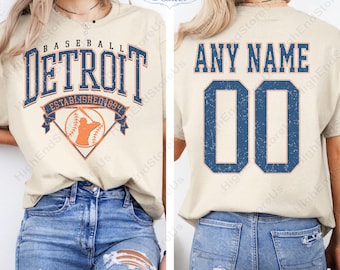 Anpassad Detroit-tröja, basebolltröja, rolig basebollt-shirt, Detroit basebolltröja, anpassad basebollmamma, basebollgåva