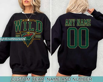 Sweat Vintage Minnesota Wild Homme Taille XL Gris, Logo Brodé NHL