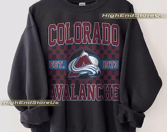 Colorado Avalanch Sweatshirt, Vintage Colorado hockey shirt, Colorado Hockey Crewneck, Avalanche Hockey youth sweater, Hockey Fan gift