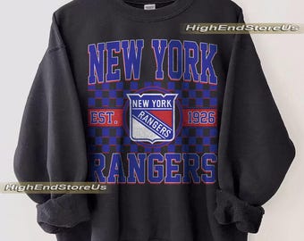 New York Ranger Sweatshirt, Vintage New York hockey shirt, New York Hockey Crewneck, Rangers Hockey youth sweater, Hockey Fan gift