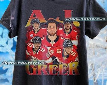 Camiseta de hockey de A.J. Greer, camiseta de hockey de los Florida Panthers, camiseta de hockey vintage de los 90, regalo de hockey para un fan, camiseta de jugador de hockey