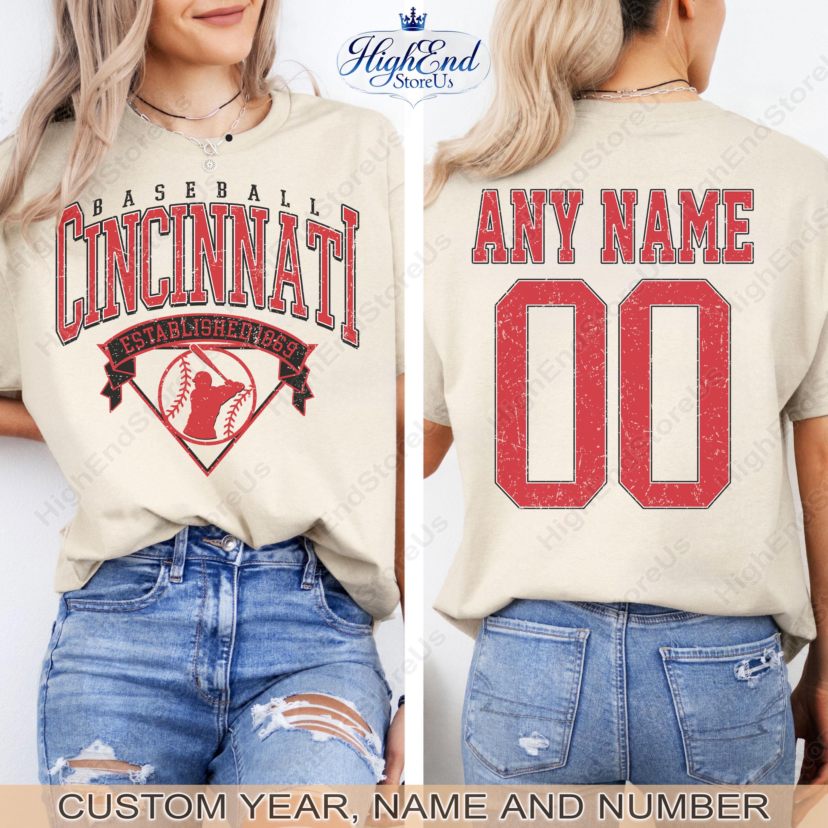 Customized Cincinnati  shirt,  baseball Tee, Funny Baseball t-shirt, Cincinnati baseball Tee, Custom baseball mom, Baseball Gift tee