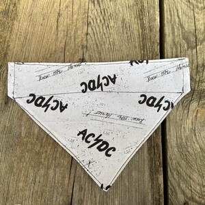 Small AC/DC Over the Collar Dog Bandana - Etsy