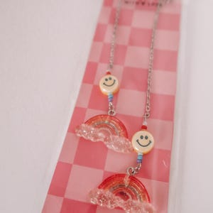 Rainbow Smiley Face Bookmark: Colorful Book Lover Reading Accessory